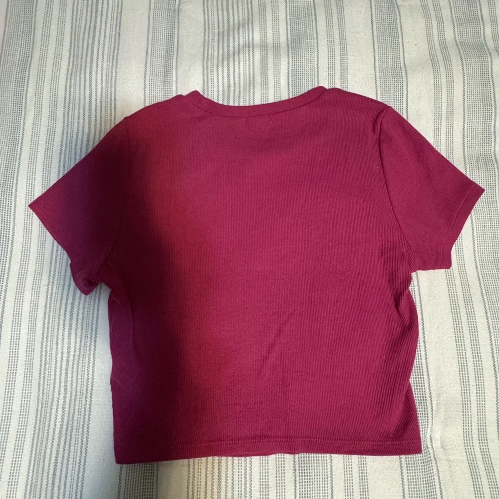 Garage Pink Ribbed Top - Picture 2 of 4
